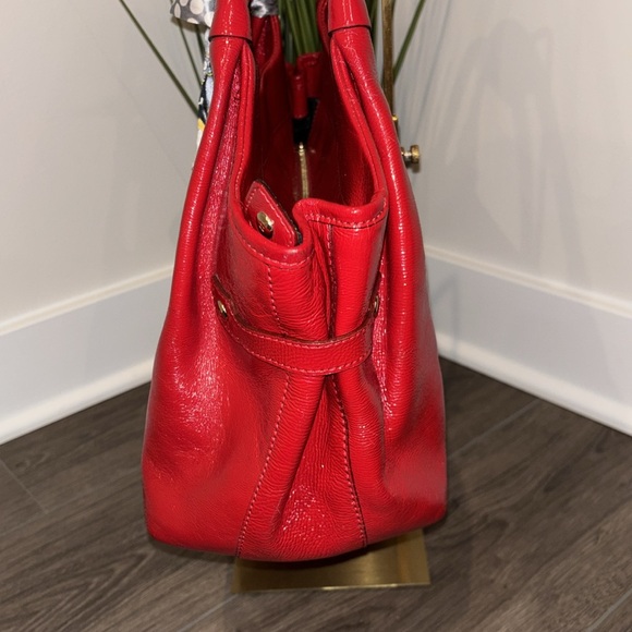 Vintage Kate Spade Red Patent Leather Shoulder Bag - Picture 4 of 11